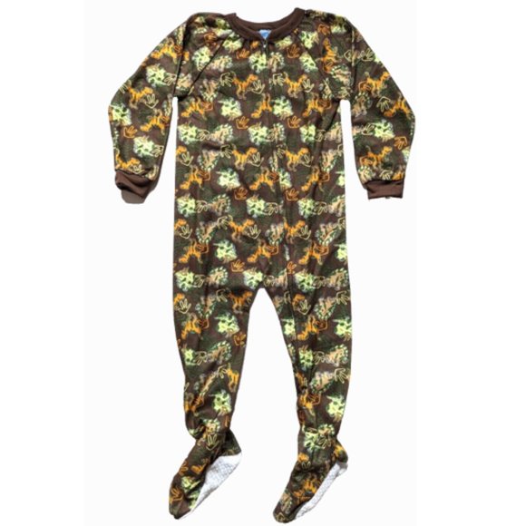 Carter's Pajama Toddler Boys DINO Sleepwear Sleeper Brown Full Zip PJ 7 … - Picture 4 of 8